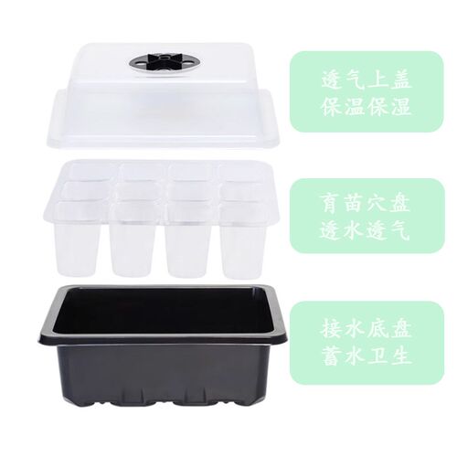 育苗块穴盘家庭育苗盒营养钵多肉蔬菜播种扦插育苗基质保温保湿盒