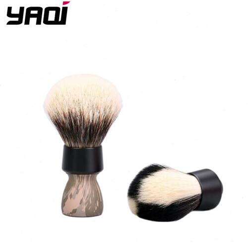 YAQI双毛头可拆卸二合一獾毛加合成毛剃须刷胡刷胡扫剃须刷发扫