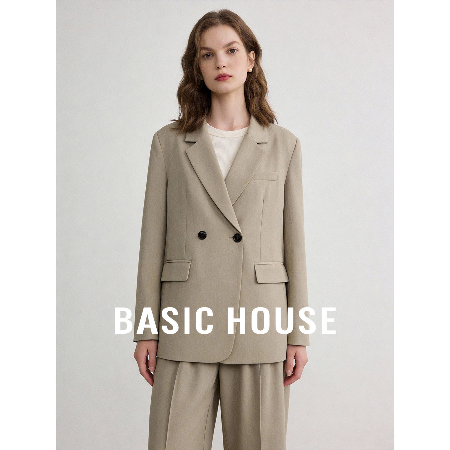 Basic House/百家好高级通勤西装套装女秋季质感休闲百搭两件套