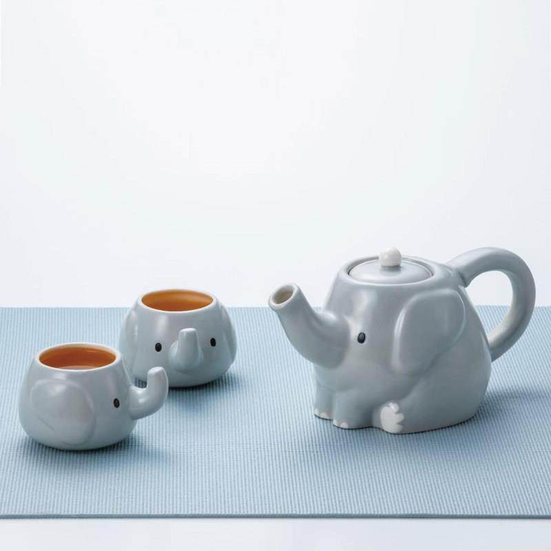 日本SUNART陶瓷冷水壶茶具一人饮套装可爱小象大象杯子青蛙茶壶,3C数码配件,USB多功能数码宝,淘宝优惠券,粉丝福利购,淘宝优惠卷