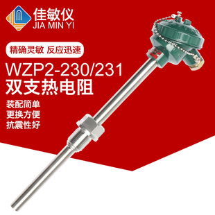 231上海自动化仪表三厂 双支热电阻WZP2 230 WZP2 420PT100 200