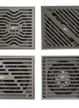 方形枪灰色单用卫生间淋浴房地漏阳台下水道室外排水防臭味下水器