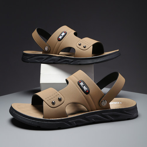 足路驰男士拖凉拖鞋皮卡防水防臭
