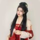 战国袍汉服假发一体式 假发包马面裙女 古风假发头饰魏晋风发髻古装