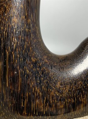 古玩珍藏老牛角牛角双尖纯手工雕刻摆件纹路清晰可见老物件