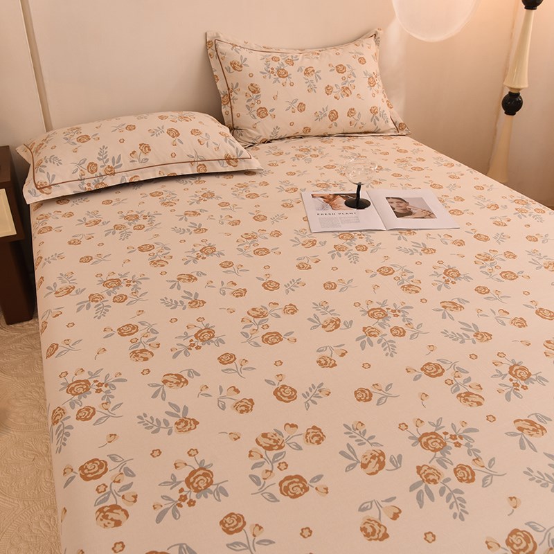 复古田园加厚全棉磨毛床单单件秋冬季保暖双人纯棉被单人宿舍学生