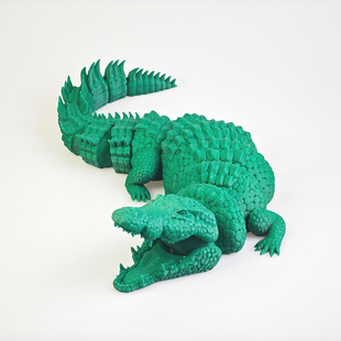 一体关节可动大鳄鱼玩具手办居家装饰创意礼物鱼缸造景桌面摆件