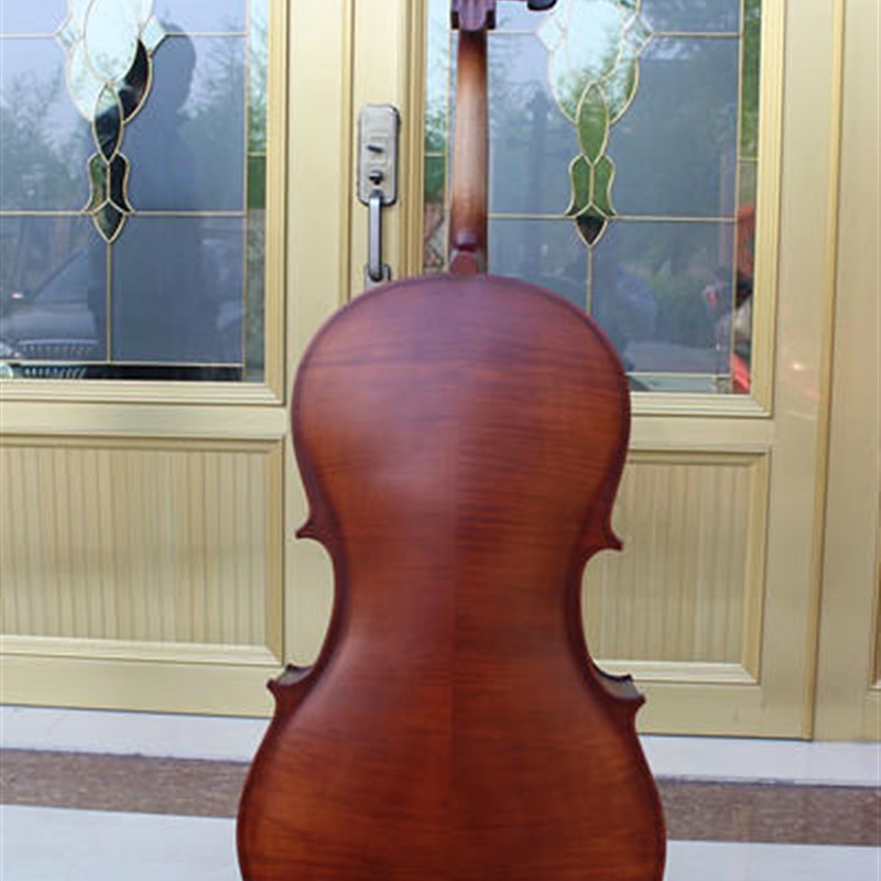实木大提琴高档演奏纯手工虎纹哑光