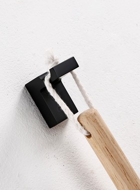 出口德国全铜电镀黑色浴室精致挂衣钩卫生间衣帽钩门后毛巾钩五金