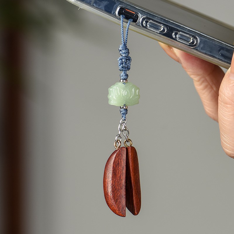 桃木精致圣杯挂件拜拜闽南信杯阴阳圣杯吊坠挂饰迷你掷杯手机挂饰