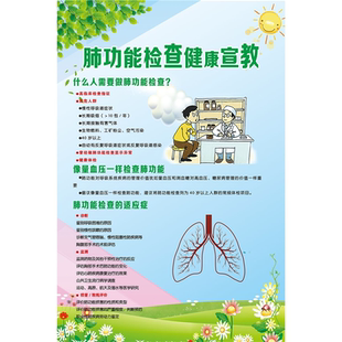 肺功能检查健康宣教 海报肺功能室工作制度 挂图 肺功能检测流程