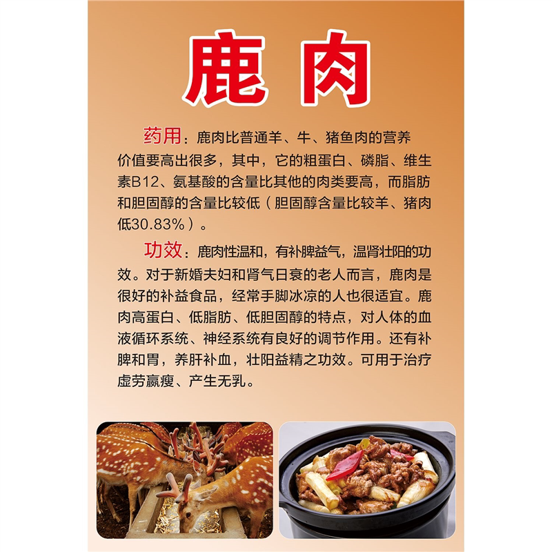 鹿肉海报展板滋补鹿肉锅曾经帝王餐上宴如今走进百姓家墙贴墙纸