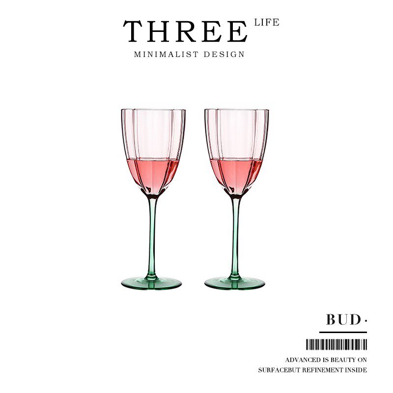 TlifeBud酒具红酒杯套装家用高脚杯高颜值花瓣香槟杯  花蕾