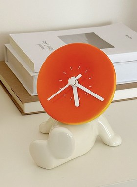 进门玄关入户时钟摆件公仔客厅桌面装饰品轻奢高级感家居饰品礼物