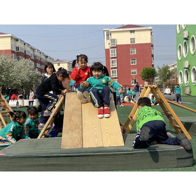 幼儿园建构区积m木长条木板安吉游戏户外大型玩具