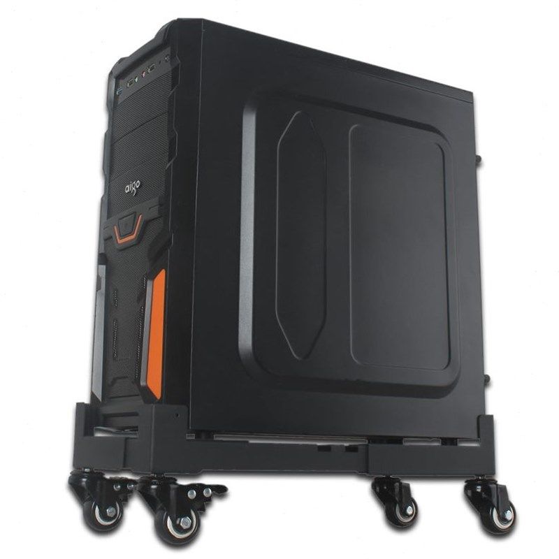 金属轮子台式电脑主机箱拖架移动置物架底座托盘办公简约伸缩支架