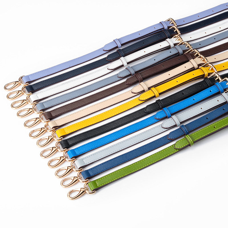 背包带配件斜跨可调节黑色包带子单买真皮荔枝纹牛皮红色女包肩带