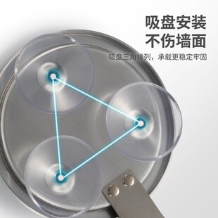 卫生间高清防雾镜洗手间洗漱台浴室柜小镜子圆形吸盘式免打孔壁挂