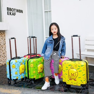 旅I行箱男女孩拖拉箱定制密码 儿童拉杆箱18寸20寸卡通行李箱密码