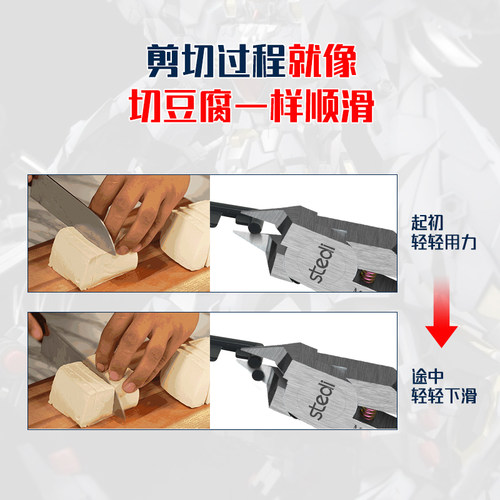 司特力水口钳M高达模型剪钳超薄刃单刃剪钳锋芒水口钳子装