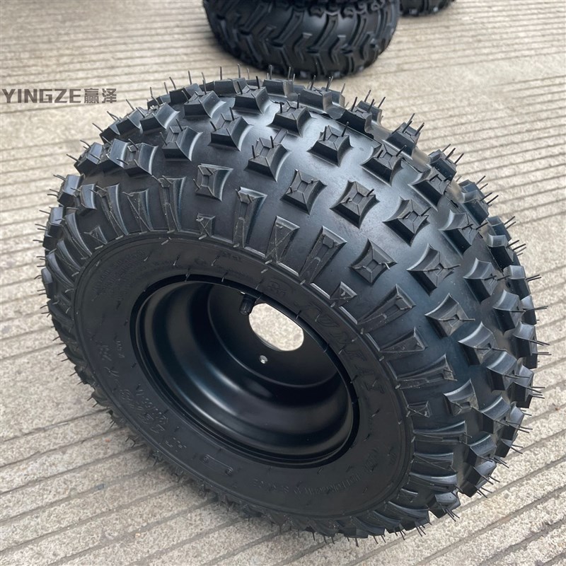改装四轮沙滩车卡丁车配件16X8-7寸方块轮胎轮毂真空胎轮圈