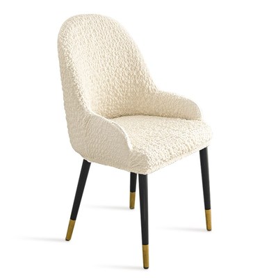 弧形椅子套罩家用带扶手全包餐椅坐垫四季通用弹力防猫抓凳子套罩