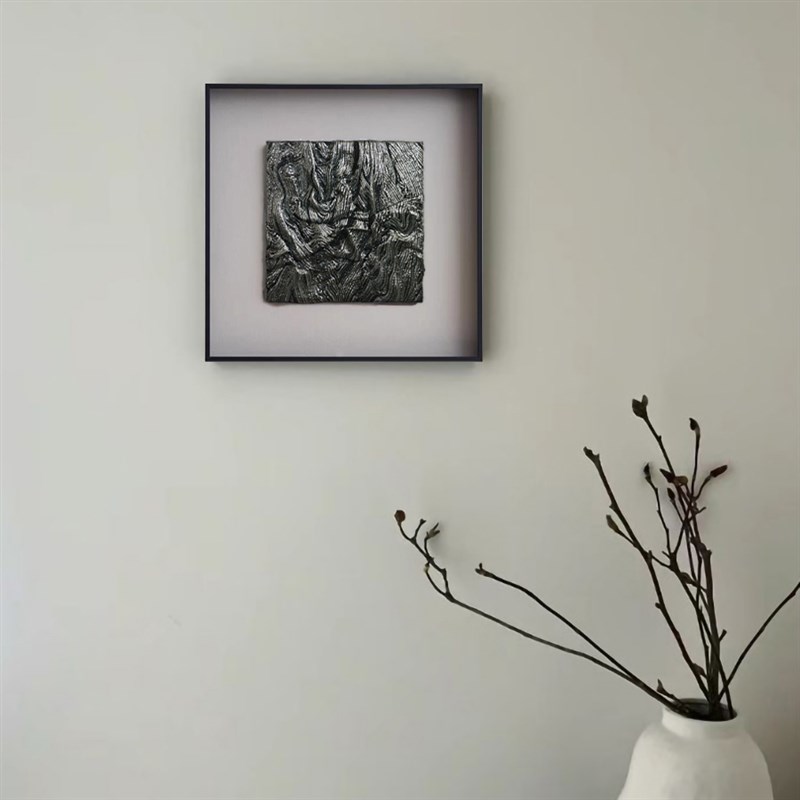 高级感立体手工装饰画客厅餐厅书房中古风壁画复古个性设计感挂画图片