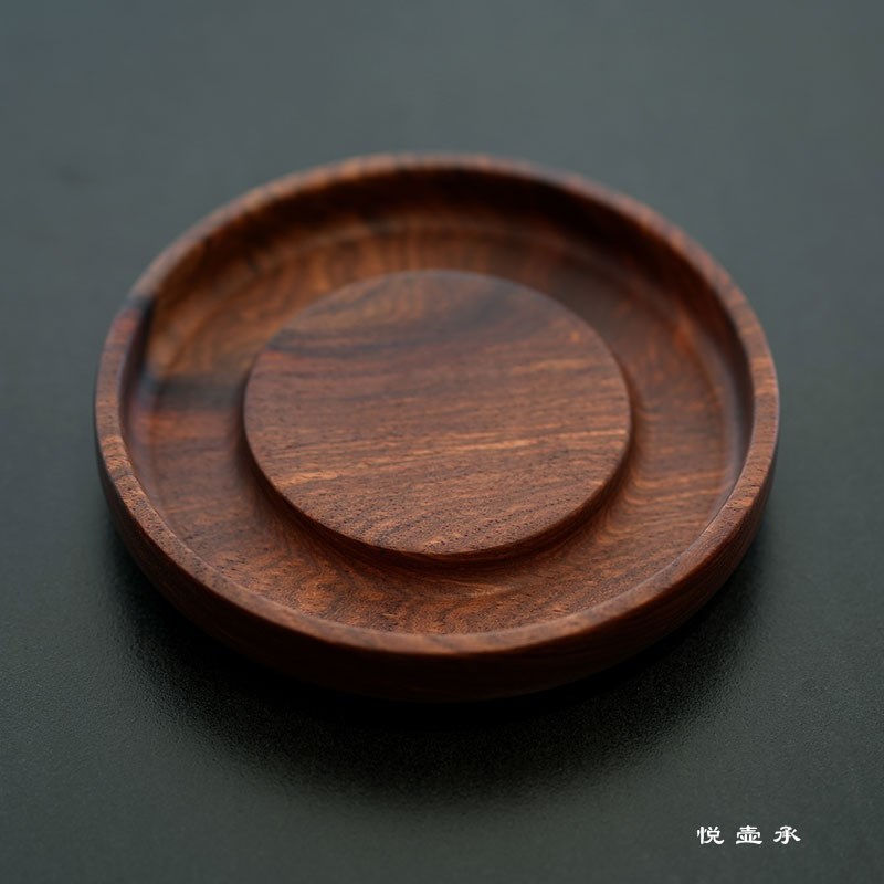 荣麟悦壶承紫砂茶壶垫杯垫实木养壶托底座圆形茶承杯垫茶道零