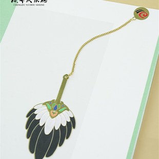 成都武侯祠博物馆诸葛亮羽扇金属书签文创产品传统创意礼品