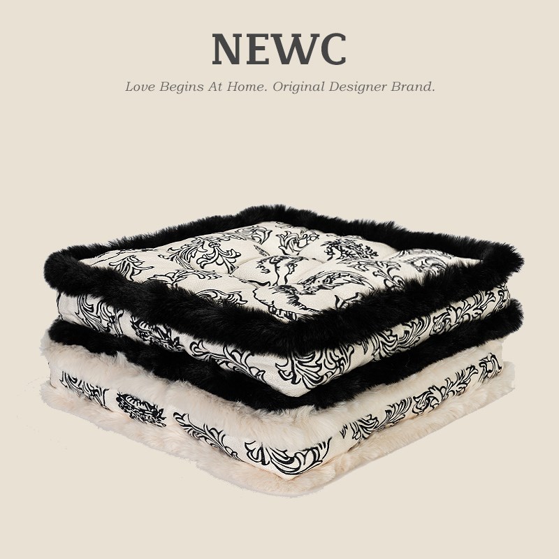 NEWC新宸优品中古毛绒久坐不累坐垫地上办公室冬季加厚屁垫椅子垫
