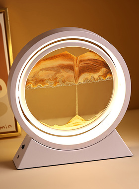 创意流沙画摆件家居饰品夜灯艺术沙漏客厅酒柜电视柜乔迁新居礼品