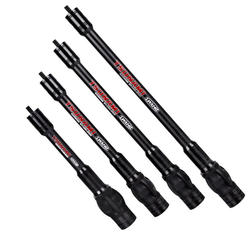 海啸平衡杆3K碳纤维复合弓减震杆多尺寸弓箭射箭配重雷瓦侬减震器