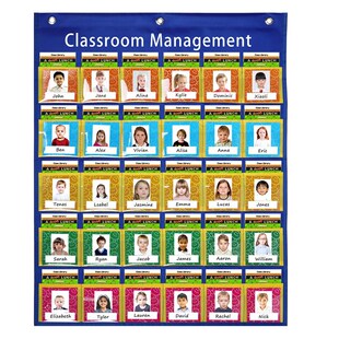 幼儿园挂式学生管理插卡袋签到牌考勤卡接送卡袋牛津布墙壁悬挂袋