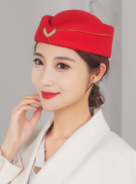 酒店前台礼仪空姐帽仪仗鼓队乐队演出舞蹈礼帽乐队制服乘务员帽子