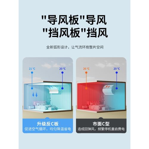 挡风板防直吹冷气出风口挡板壁挂式遮风板通用挂免安