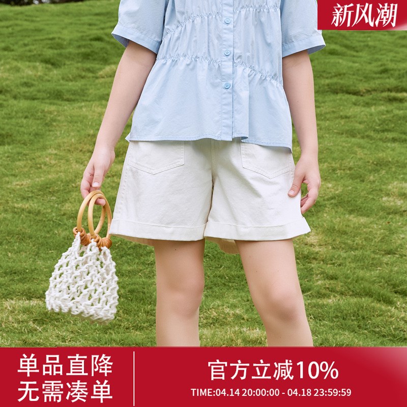 女童短裤2025新款儿童夏装休闲裤子女大童纯棉初中生休闲运动裤子