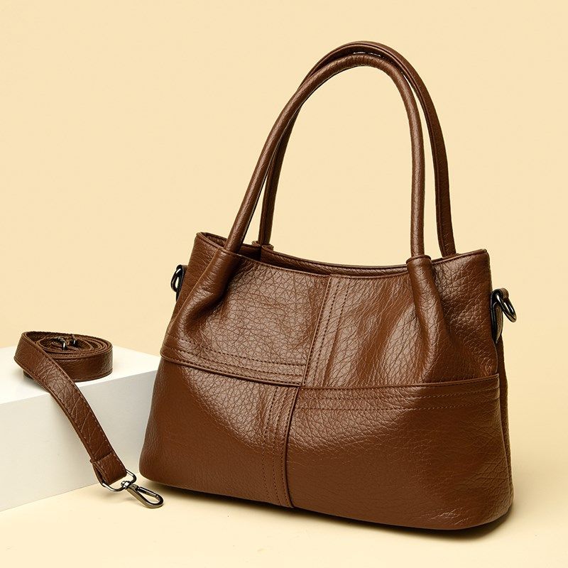 大容量真皮中年女包妈妈2024新款百搭软皮单肩斜挎大包女士手提包,箱包皮具/热销女包/男包,托特包,淘宝优惠券,粉丝福利购,淘宝优惠卷
