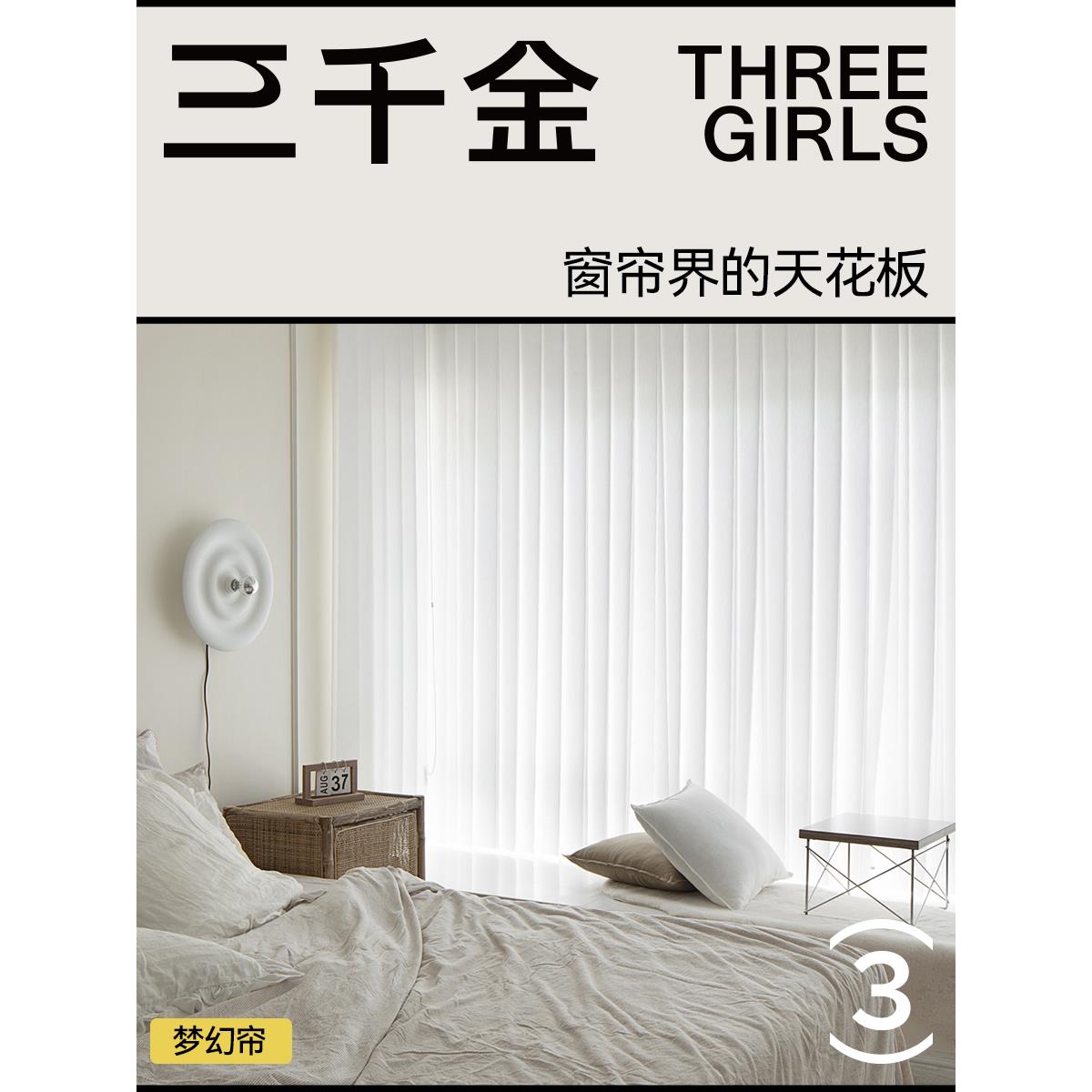 【梦幻帘】三千金窗帘2026新款竖百叶透光不透人智能电动全自动图片