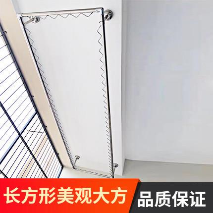 阳台固定防风晾衣架加厚形304不锈钢4杆长方形墙悬吊式天花板装25