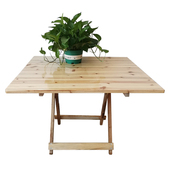 免安装 超轻小户型餐桌商用摆摊桌子经济型 实木摺叠桌携式