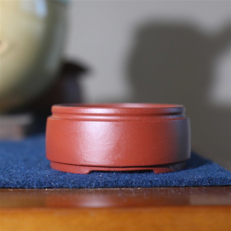 紫砂花盆盆景盆手工朱泥大红袍微型花盆菖蒲盆桌面盆栽茶桌