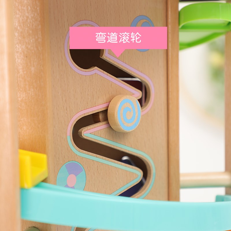 多功能旋转轨道车数字形状认知敲球台赛车惯性滑滑车儿童2岁