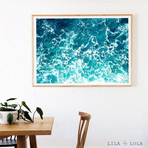 海的土耳其蓝 海洋海浪大海艺术摄影 旁白 oiO 现代装饰画