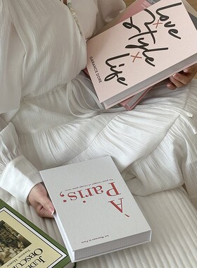 粉色少女心杂志风英文假书仿真书装饰品道具摆设创意客厅