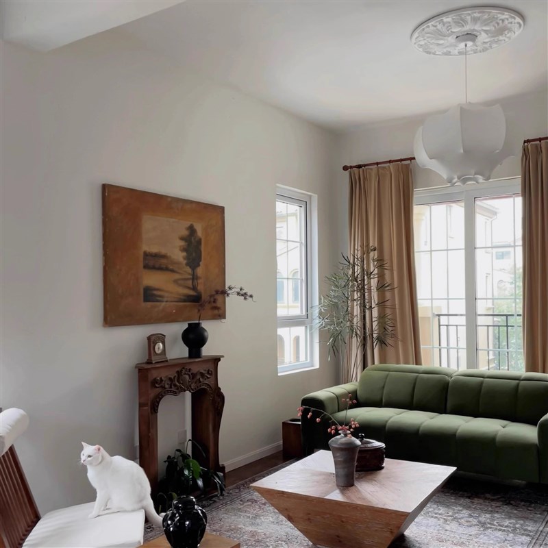 沧海桑田》中古侘寂风客厅沙发背景墙装饰挂画棕色高级感玄关画