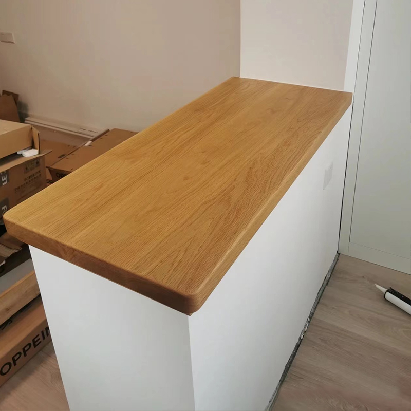 北美白橡木桌板实木板餐桌办公书桌吧台板窗台面板桌面板定制