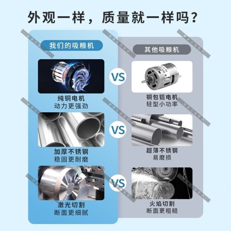 新勇士吸粮机小型粮食机吸谷电动抽粮机颗粒上料机手持锈钢提升