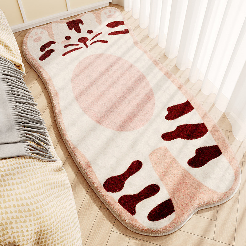卡通异形卧室地垫搞怪动物仿羊绒床边地毯床前垫客厅毛绒长条床尾,居家布艺,地毯,淘宝优惠券,粉丝福利购,淘宝优惠卷
