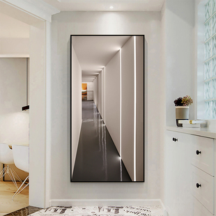 空间延伸感玄关装饰画现代竖过道壁画抽象大气走廊尽头挂画