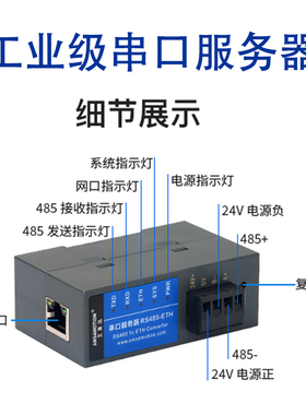 2222串口通讯modu tu转t转以太网口透传模块